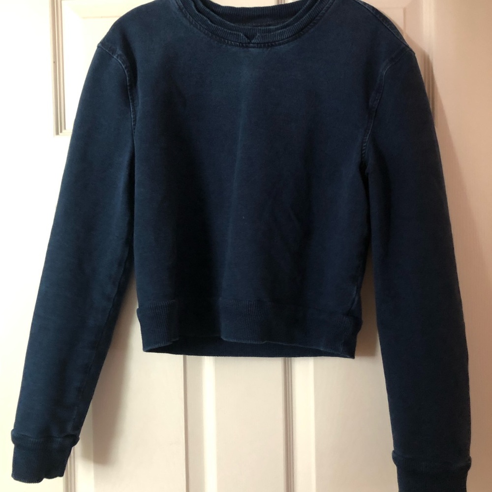 Faux Jean Crop Top -Sz XS